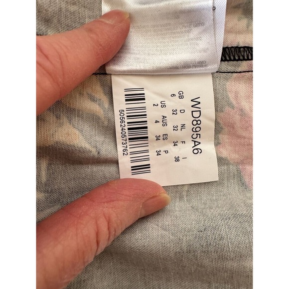 NWT Joe Brown's Women's Dress Black Floral Sz 2 Pencil Off Shoulder Collared - Picture 8 of 9